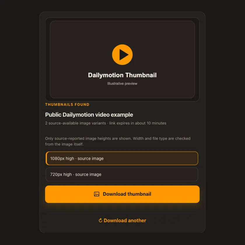Vorschau der Bildgrößen bei Dailymotion-Vorschaubilder