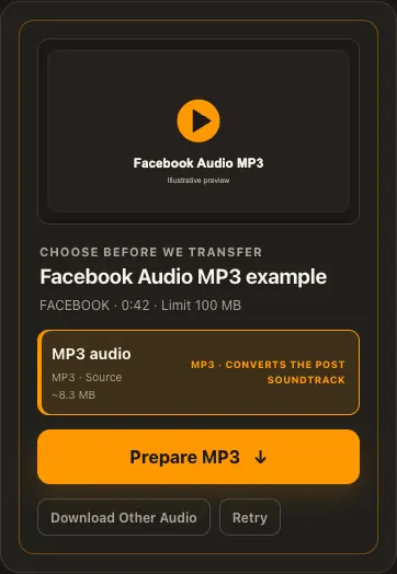 Illustrative Facebook screen for step 2