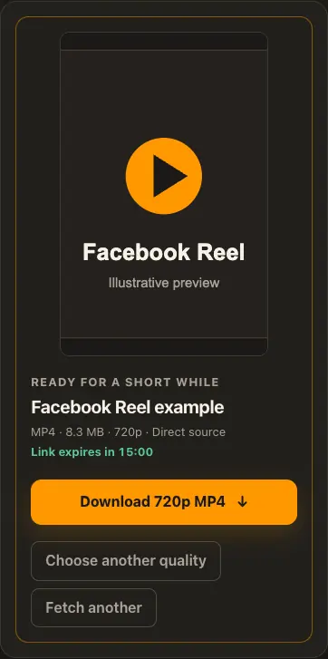 Illustrative Facebook screen for step 3