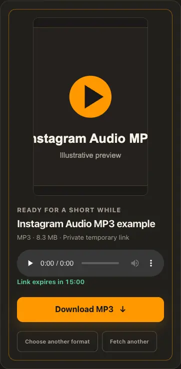 Illustrative Instagram screen for step 3