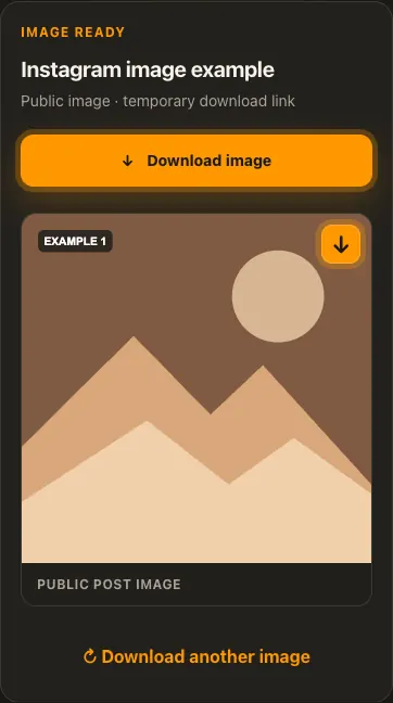 Illustrative Instagram screen for step 3