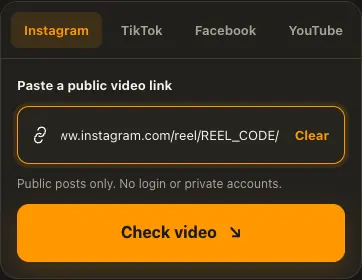 Illustrative Instagram screen for step 1