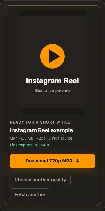 Illustrative Instagram screen for step 3