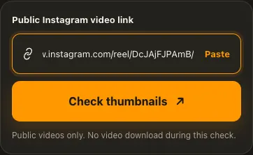 Illustrative Instagram screen for step 1