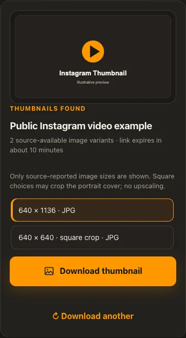 Illustrative Instagram screen for step 2