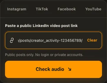 Illustrative LinkedIn screen for step 1