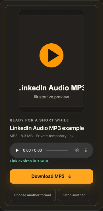 Illustrative LinkedIn screen for step 3