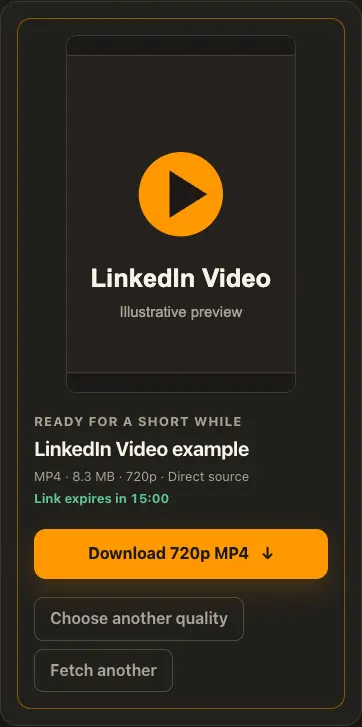 Illustrative LinkedIn screen for step 3
