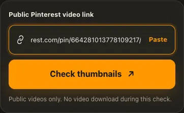 Illustrative Pinterest screen for step 1