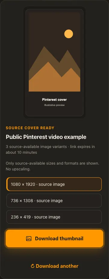 Illustrative Pinterest screen for step 3