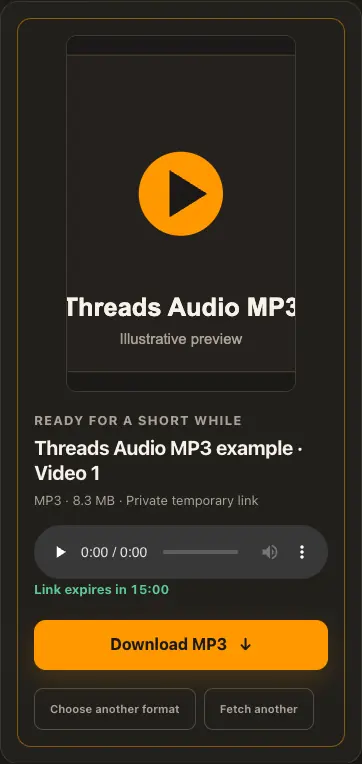 Illustrative Threads screen for step 3