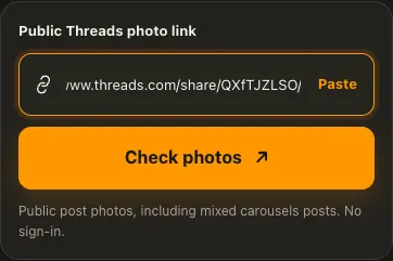 شاشة توضيحية لمنصة Threads في الخطوة 1