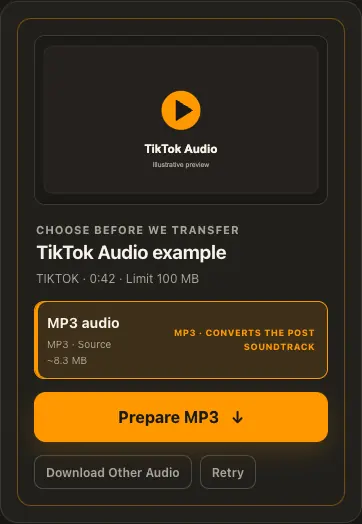 Illustrative TikTok screen for step 2