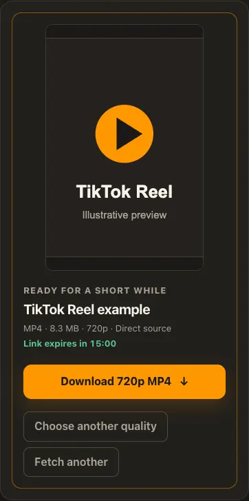 Illustrative TikTok screen for step 3