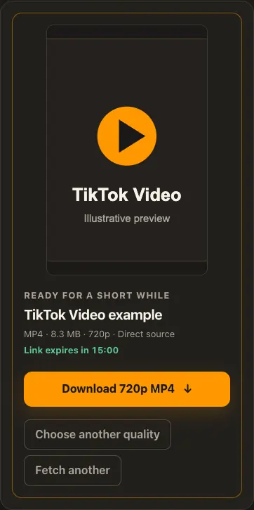 Illustrative TikTok screen for step 3