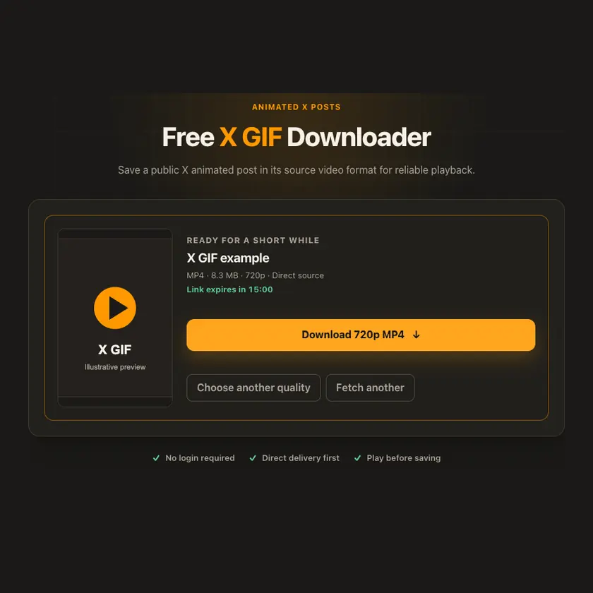 Download controls for X GIF