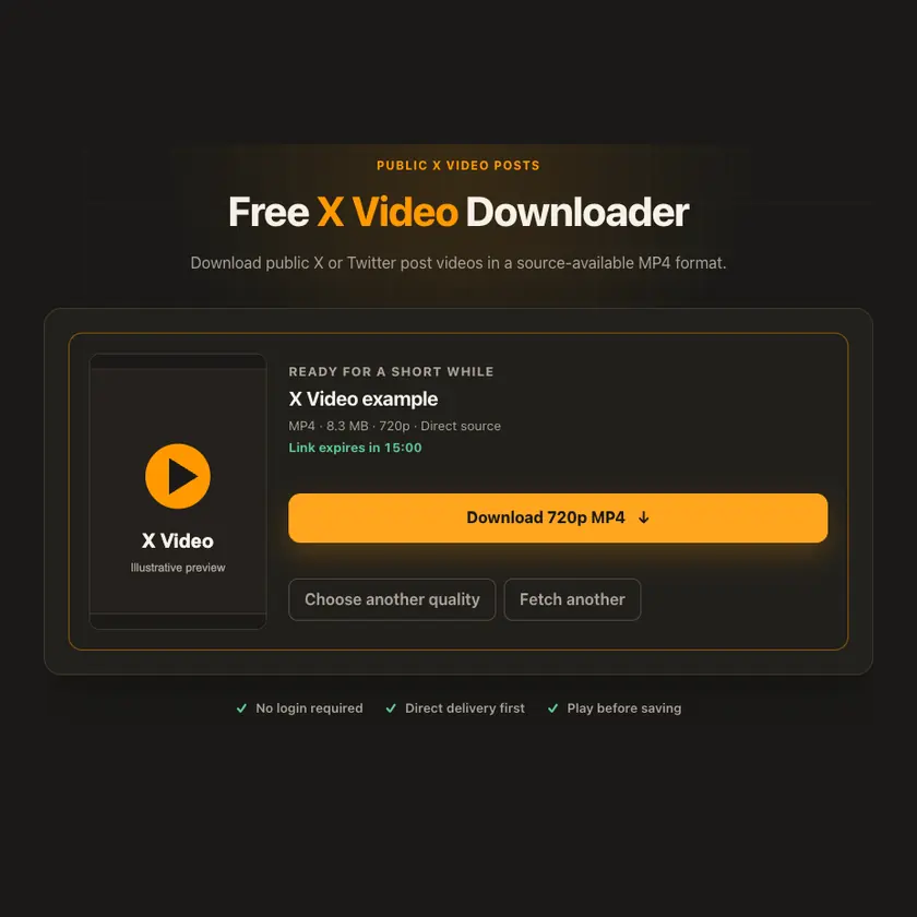 Download controls for X Video