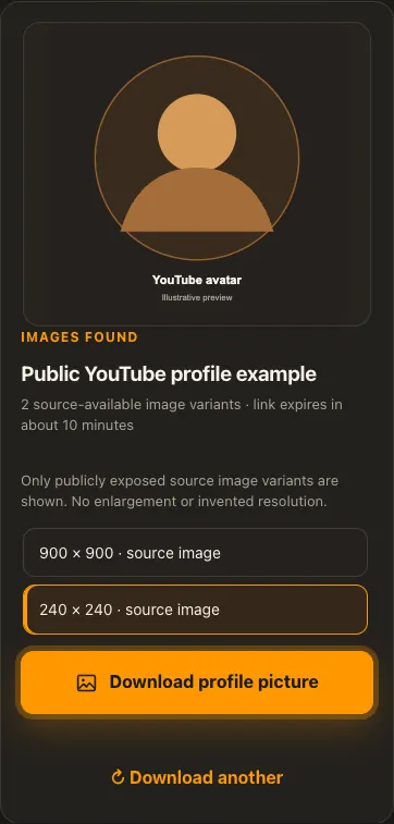 Illustrative YouTube screen for step 3